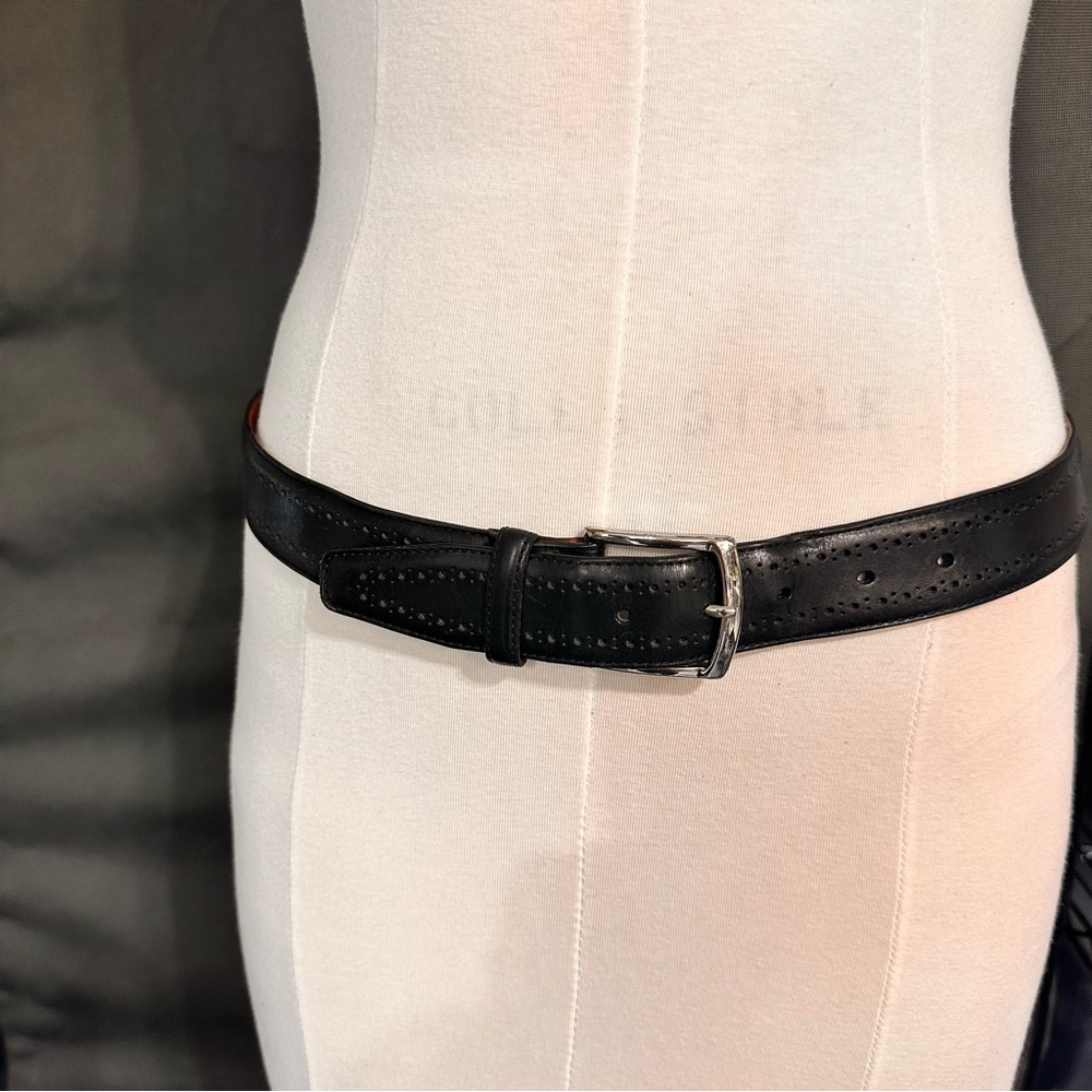 Allen Edmonds Leather Belt Size 44 Men's Dress Classic USA Made Vintage